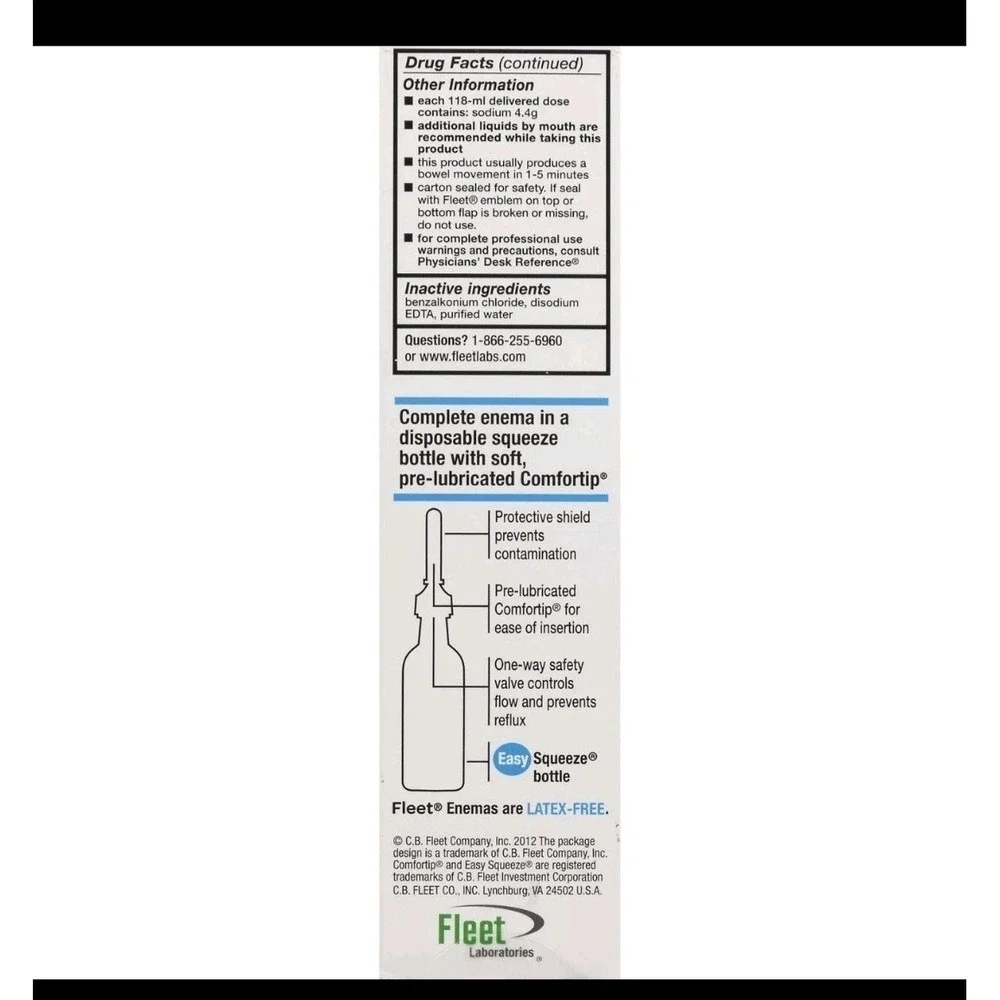 Saline Enema 4.5 oz  by Fleet 3 pack‎